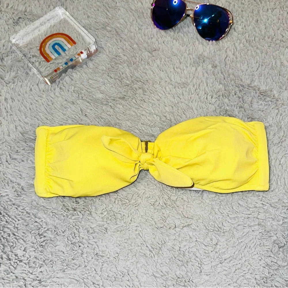 Yellow Bandeau Bikini Top